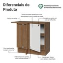 Ver imagem 3 de Balcão de Canto 1 Porta Rustic/Branco Vik Madesa
