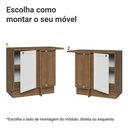 Ver imagem 4 de Balcão de Canto 1 Porta Rustic/Branco Vik Madesa