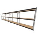 Ver imagem 1 de Mini Porta Pallet 200 Kg por Nivel Inicial +4 Continuação com 3 Niveis Preto com Mdf Cru