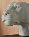 Ver imagem 2 de Escultura Decorativa Cabeça Pantera em Poliresina Cinza 25cm 18390 Mart