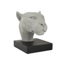 Ver imagem 1 de Escultura Decorativa Cabeça Pantera em Poliresina Cinza 25cm 18390 Mart