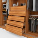 Ver imagem 3 de Guarda Roupa Casal Luxo Florença 100% MDF c/ 3 Portas de Correr 5 Gavetas -Trilhos em Alumínio - Lua