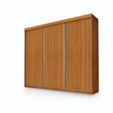 Ver mais imagens de Guarda Roupa Casal Luxo Florença 100% MDF c/ 3 Portas de Correr 5 Gavetas -Trilhos em Alumínio - Lua