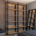 Ver imagem 2 de Closet Industrial Marseille 10 Prateleiras Black/brise - Panorama Móveis