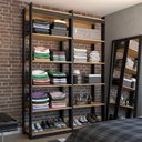 Ver imagem 1 de Closet Industrial Marseille 10 Prateleiras Black/brise - Panorama Móveis