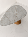 Ver imagem 3 de Mesa Jantar Orgânica Cone Canya 105x110cm - MDF Pietra Bronze