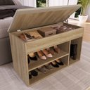 Ver imagem 2 de Banco Sapateira Baú SP080 Madeira Oak - Completa Móveis