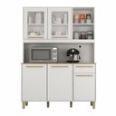Ver imagem 1 de Cozinha Compacta Rubi 5 Portas 1 Gaveta Branco com Cinamomo Valdemoveis