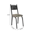 Ver imagem 3 de Kit 2 Cadeiras para Sala de Jantar Leda Preto/Cedro