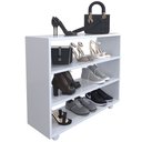Ver imagem 3 de Kit 02 Sapateiras Multiuso Organizador Com 03 Prateleiras E Rodizio Perola L03 Branco - Lyam Decor