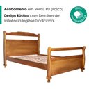 Ver imagem 4 de Cama Queen Madeira Macica 171 cm Glesa Pes Torneados Mogno Mell Nath