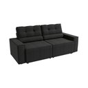 Ver imagem 2 de Sofá Retrátil Domus 228cm Suede Mescla Grafite Kappesberg
