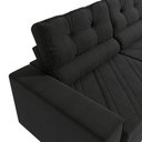 Ver imagem 5 de Sofá Retrátil Domus 228cm Suede Mescla Grafite Kappesberg
