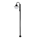 Ver imagem 1 de Poste de Jardim Saturno P28/1 com Globo de Vidro Transparente 10x20 Preto