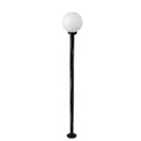 Ver imagem 1 de Poste de Jardim com Globo de Vidro Leitoso 2,00m P18 em Aço - Preto