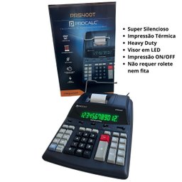 Calculadora de Impressão Térmica Profissional Procalc 12dig - 2