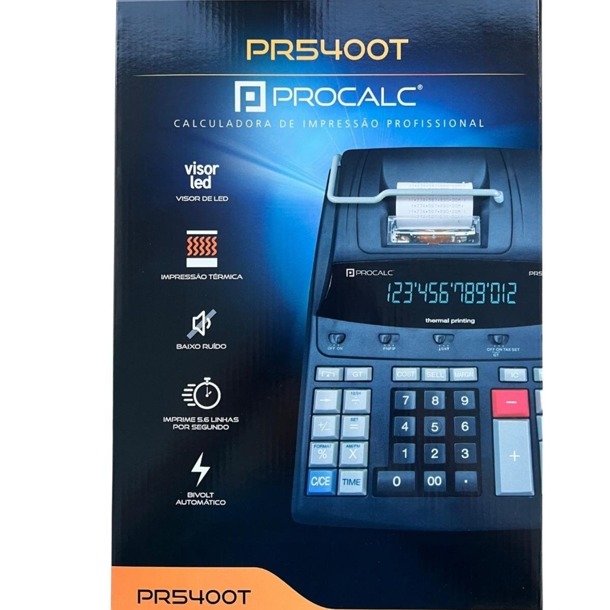 Calculadora de Impressão Térmica Profissional Procalc 12dig - 5