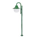 Ver imagem 1 de Poste de Jardim Saturno P28/1 com Globo de Vidro Transparente 10x20 Verde