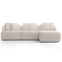 Ver imagem 2 de Sofá 4 Lugares com Chaise Direito Sala Living 288cm Arlo F04 Bouclê Bege - Lyam Decor