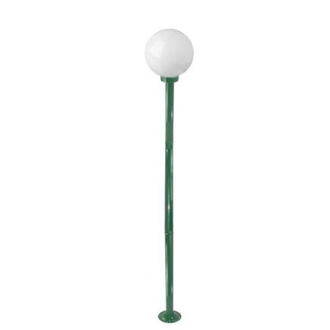 Poste de Jardim com Globo de Vidro Leitoso 2,00m P18 em Aço - Verde