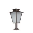 Ver imagem 1 de Poste de Jardim P1 Colonial Quadrado 50cm em Aço Marrom