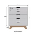 Ver imagem 6 de Cômoda 5 Gavetas 80cm Alice - Branco