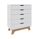 Ver imagem 5 de Cômoda 5 Gavetas 80cm Alice - Branco
