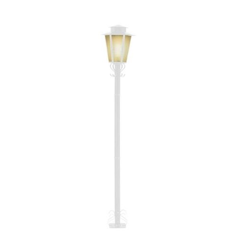 Poste de Jardim Colonial Sextavado 1,76m P9 em Aço Branco