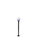 Ver imagem 1 de Poste de Jardim com Globo de Polietileno Leitoso 1,20M P10/B10 em Aço Preto