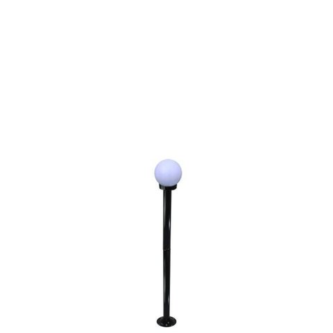 Poste de Jardim com Globo de Polietileno Leitoso 1,20M P10/B10 em Aço Preto