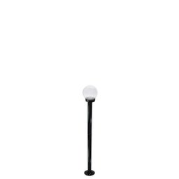 POSTE DE JARDIM COM GLOBO DE VIDRO TRANSPARENTE 1,20M P10/B10 EM AÇO PRETO - 1