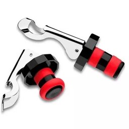 Kit 4 Tampas para Garrafa de Vidro Vinho Champanhe Inox Weck Bico Fechador - 4 Kit 4 Tampas para Garrafa de Vidro Vinho Champanhe Inox Weck Bico Fechador - 4