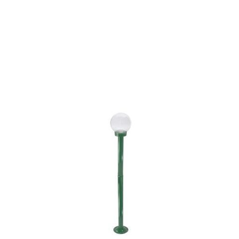 Poste de Jardim com Globo de Vidro Transparente 1,20m P10/b10 em Aço Verde