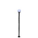 Ver imagem 1 de POSTE DE JARDIM COM GLOBO DE POLIETILENO LEITOSO 1,75M P10/B10 EM AÇO PRETO