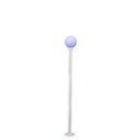 Ver imagem 1 de POSTE DE JARDIM COM GLOBO DE POLIETILENO LEITOSO 1,75M P10/B10 EM AÇO BRANCO