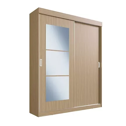 GUARDA ROUPA HERVAL PH 1693 - COR CEDRO - COM ESPELHO