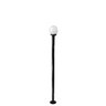 POSTE DE JARDIM COM GLOBO DE VIDRO LEITOSO 1,75M P10/B10 EM AÇO PRETO - 1