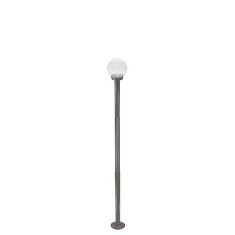 Poste de Jardim com Globo de Vidro Transparente 1,75m P10/b10 em Aço Marrom