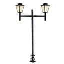 Ver imagem 1 de Poste de Jardim Colonial Quadrado Duplo 2,0m P3/2 em Aço Preto