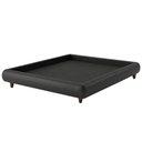 Ver imagem 1 de Cama Queen Base Box Pés Madeira 176cm Nami Corano Preto - Nexta Casa