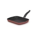 Ver imagem 1 de Frigideira Bifeteira Grill Techflon Alumínio Antiaderente 23cm Vermelho Nacional