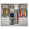 Guarda Roupa Casal Diamond 3 Portas Espelhadas 8 Gavetas - Branco - Móveis Novo Horizonte - 3