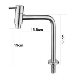 Torneira Banheiro Lavatório Inox 23 cm Mesa Preto NOX08B Doan - 5