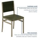 Ver imagem 6 de Kit 4 Cadeiras de Jantar Estofadas com Encosto em Malha Náutica Veneza Verde