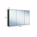 Ver imagem 3 de Espelheira para Banheiro 100cm com 3 Portas Lavinia Grafite