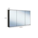 Ver imagem 3 de Espelheira para Banheiro 100cm com 3 Portas Lavinia Grafite