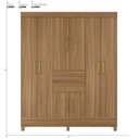Ver imagem 3 de Guarda Roupa Casal 8 Portas e 2 Gavetas Paranaguá - Amêndola Touch