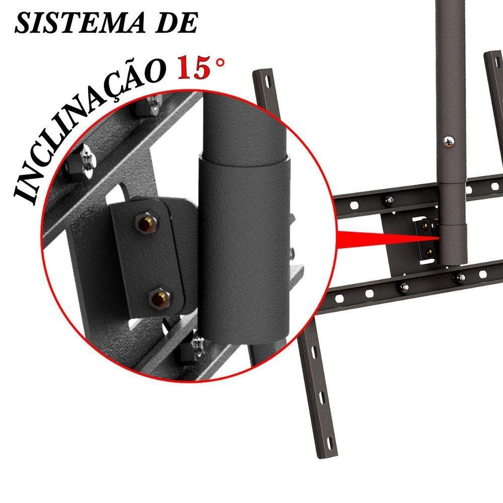 Suporte Teto Tv 10"-65" Vesa 600x400 Giro 360° Novo - Preto - 5