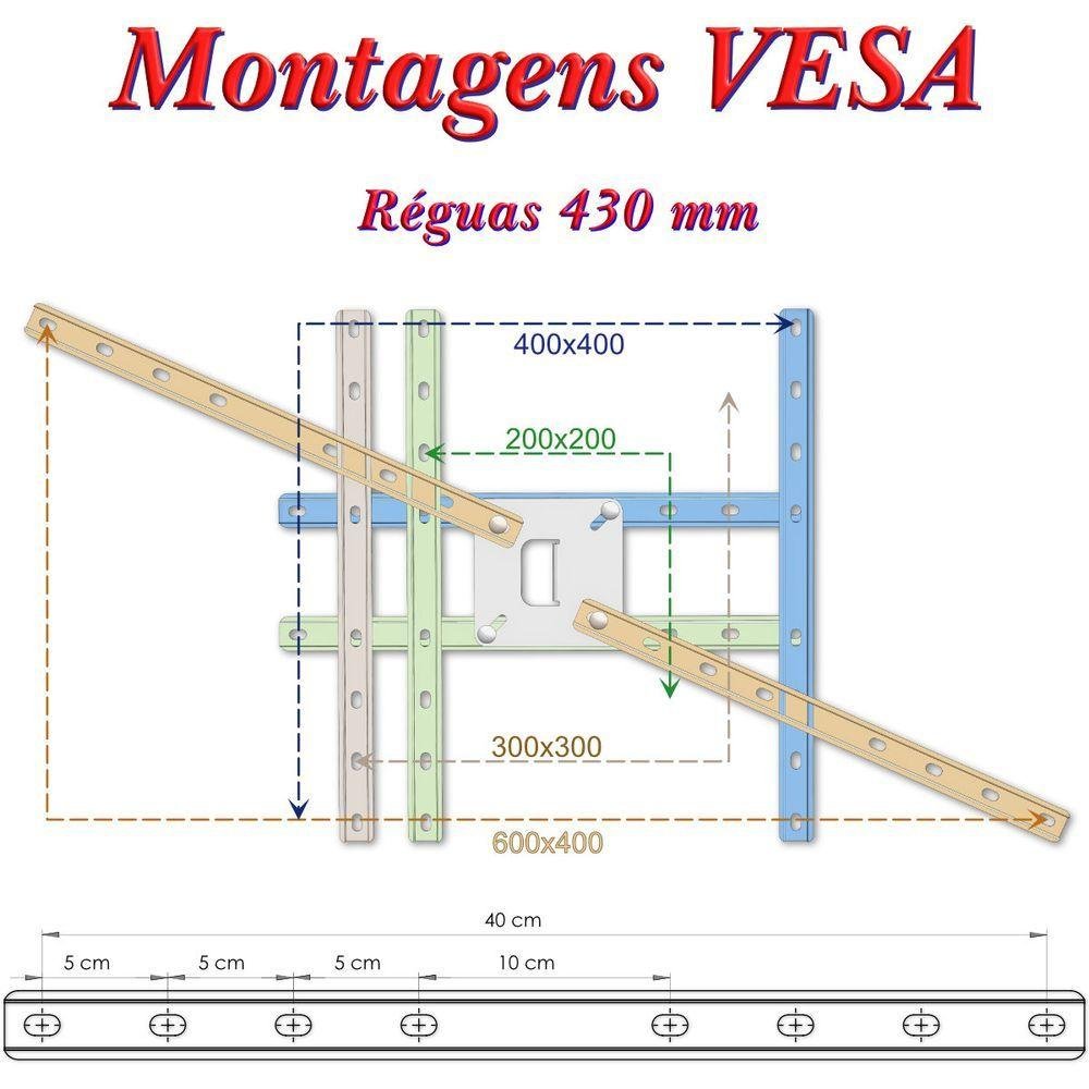 Suporte Teto Tv 10"-65" Vesa 600x400 Giro 360° Novo - Preto - 10