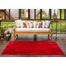 Tapete para Sala e Quarto Felpudo Peludo Luxo 2,00 x 1,40 Vermelho - 1